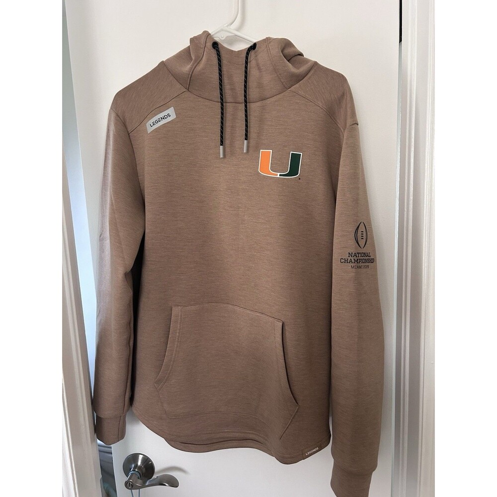 Legends Miami Hurricanes CFP National Championship 2026 Orange Pullover Hoodie S